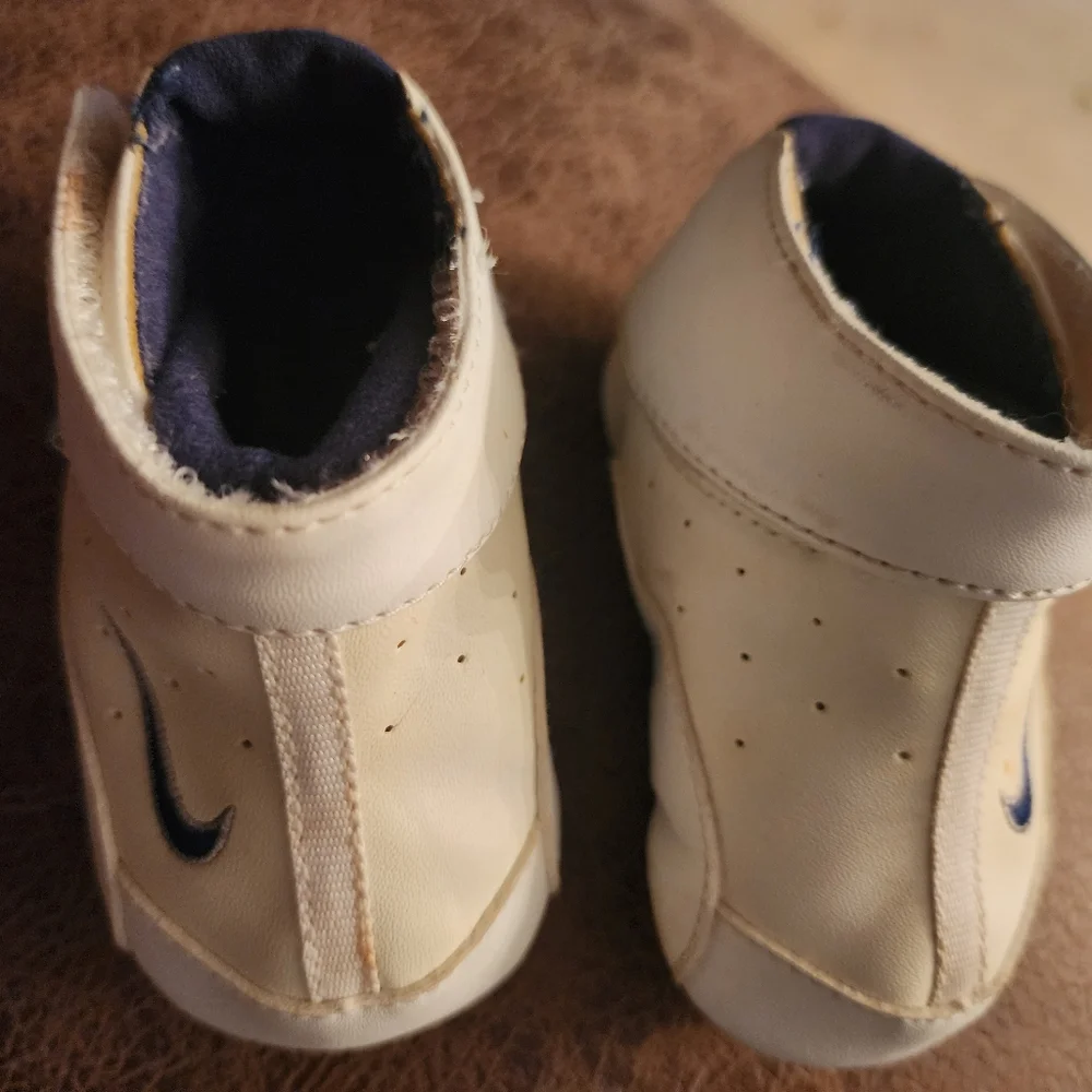 Nike Cream and Blue Baby Walker Shoes
